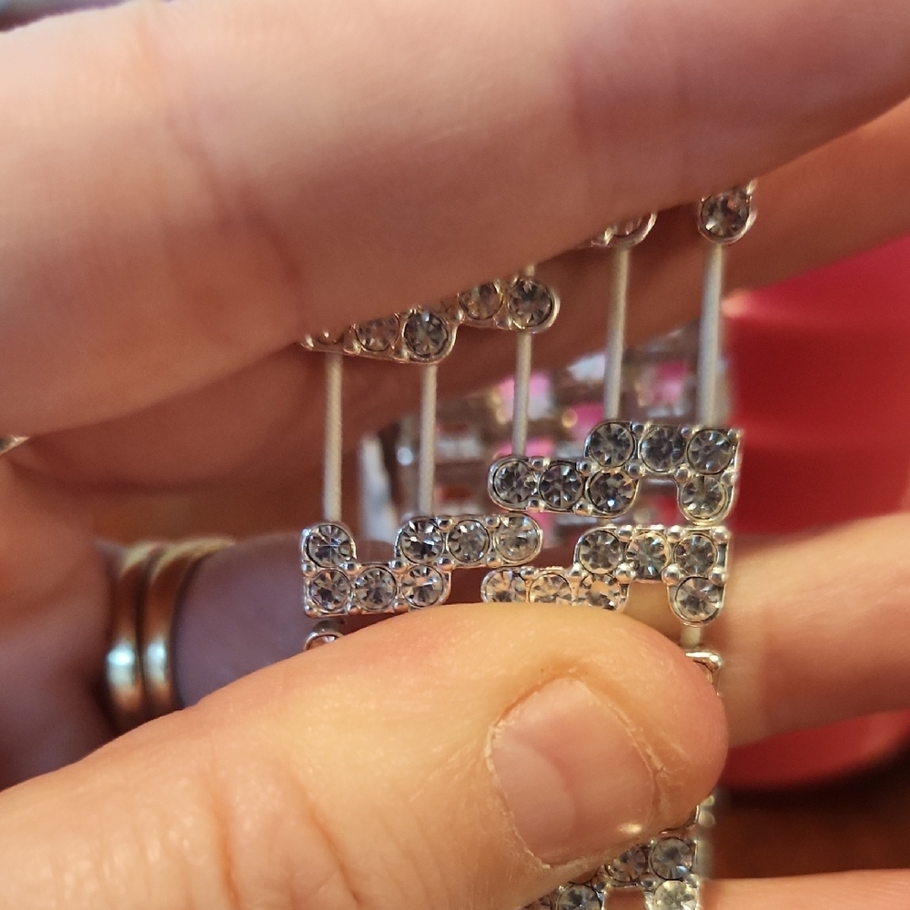 Monet Silver Crystal Bracelet - Picture 6 of 6